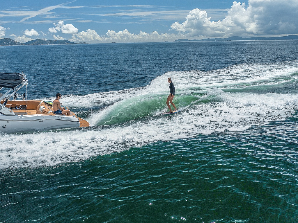 AZTRON SPACE RIDER WAKESURF BAMBOO WOOD 55