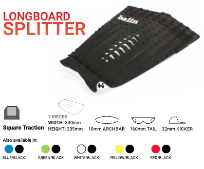 BALIN DECK GRIP SPLITTER LONGBOARD 7PC +ARCH