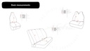 ALOHA DOUBLE SEAT COVER BLACK