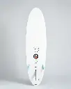 MF Alley cat epoxy lam future surfboard white bottom view.webp