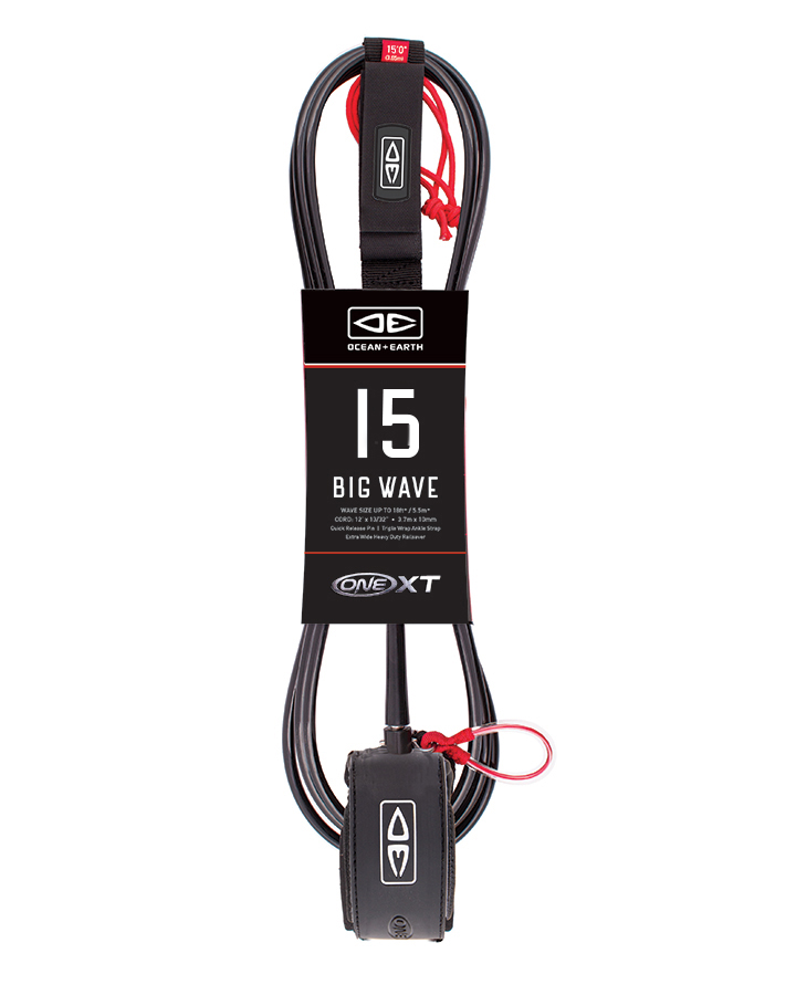 [LP15XT] ONE PREMIUM XT 15'0" ONE PIECE BIG WAVE LEASH (Black)