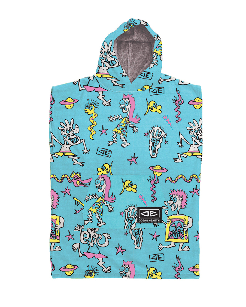 [ABTW11] ONE YOUTH IRVINE HOODED PONCHO (Blue)
