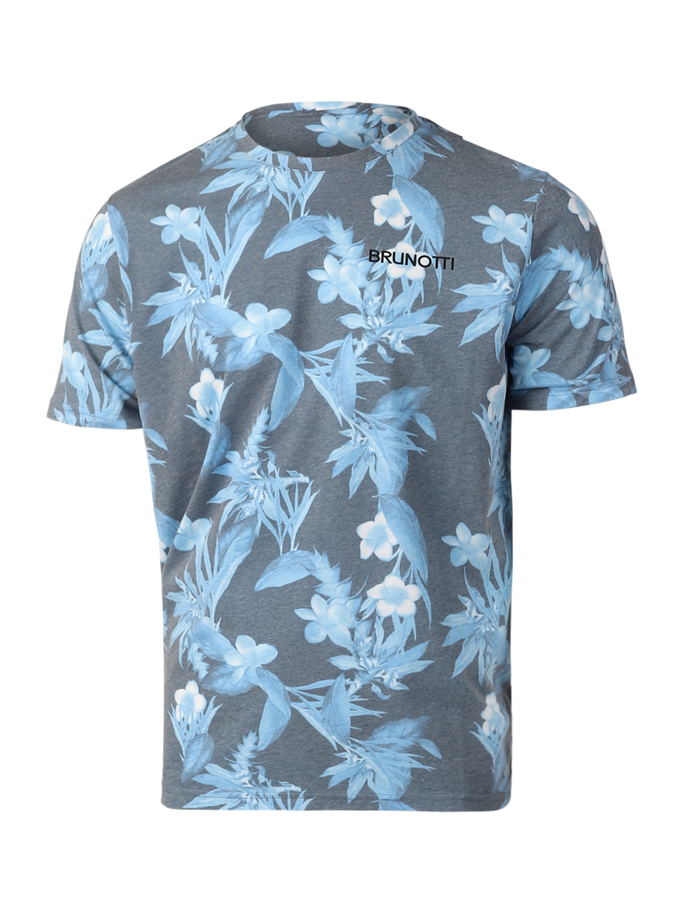 [2411100145] BRUNOTTI HELICON-AO MEN T-SHIRT (S, FlowerBlue)