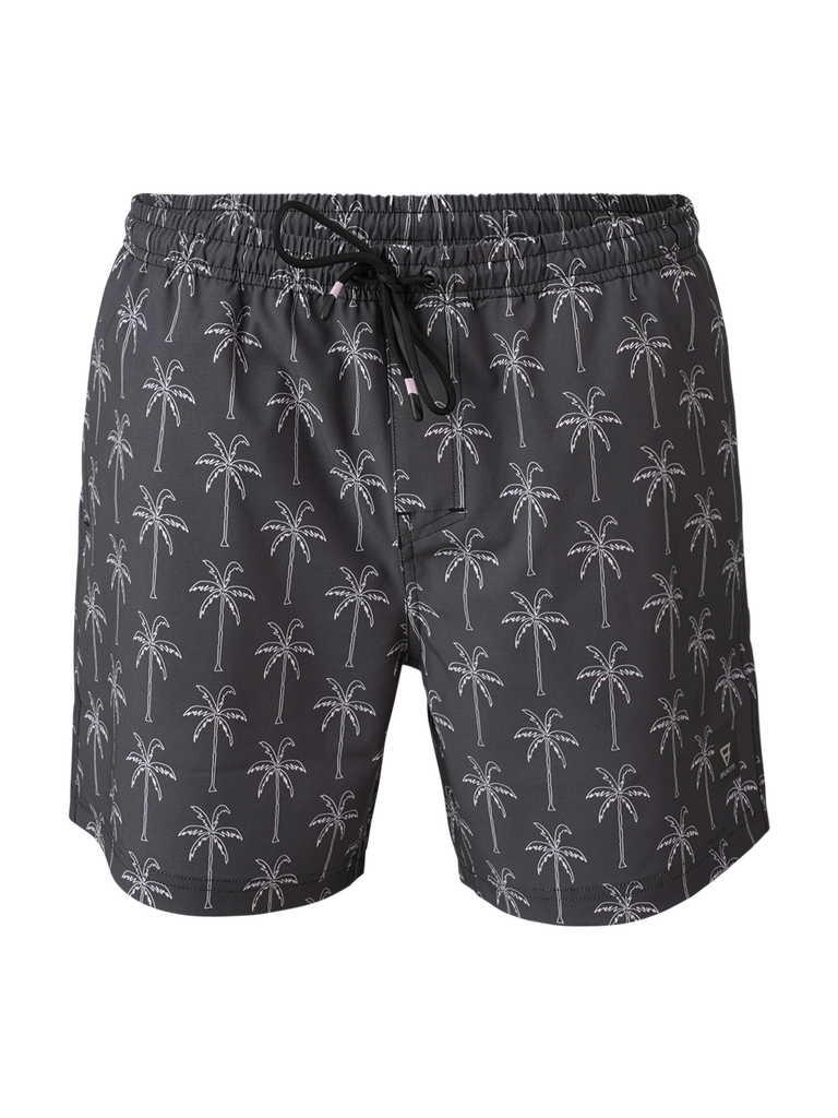 [2411310069] Brunotti Darmin men swim shorts (S, PalmTreeBlack)