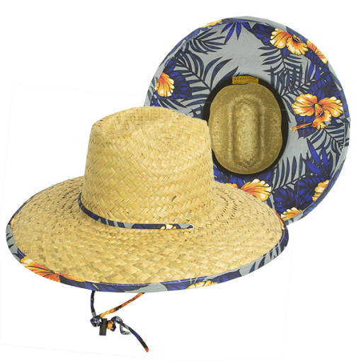 Petergrimm Kenny blue leaf underbrim hat