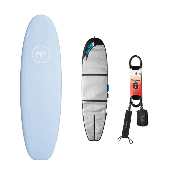 Surf pack Beastie Epoxy MF softboards FCSII + funda + invento.