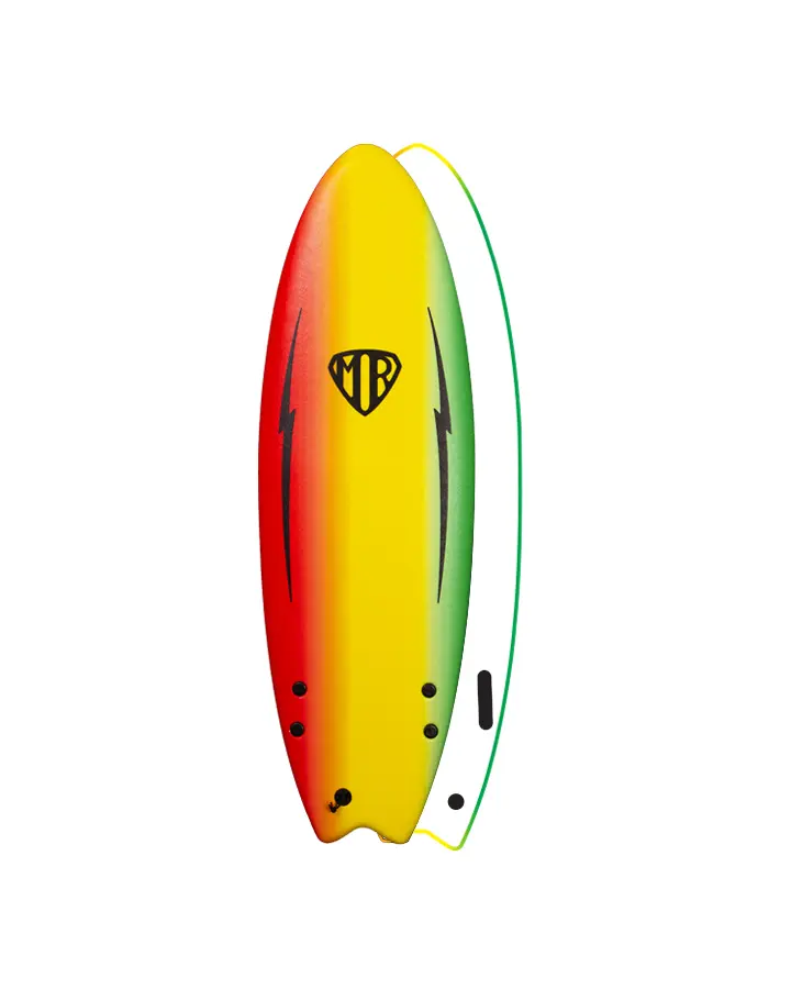 (Rental) O&E Mr spray ezi rider twin fin (5'6, Rasta)