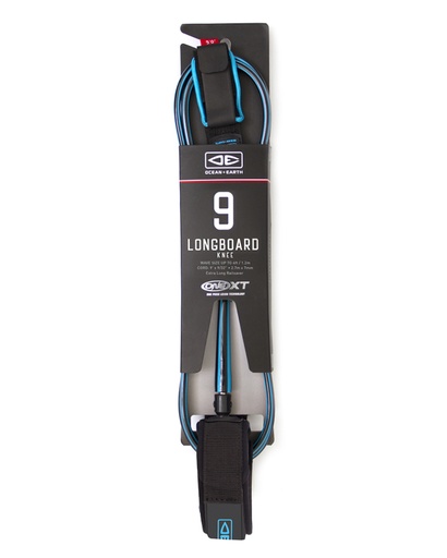 O&E Longboard knee premium xt 9'0 one piece leash