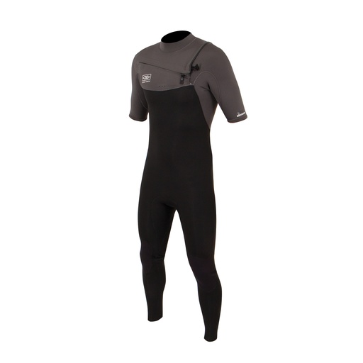 O&E Mens free flex 2/2 mm chest zip s/s steamer