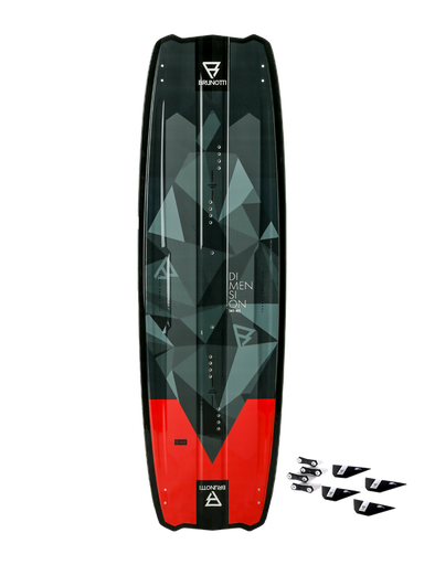 BRUNOTTI DIMENSION CAMO+G10FINS TWINTIP KITE BOARD